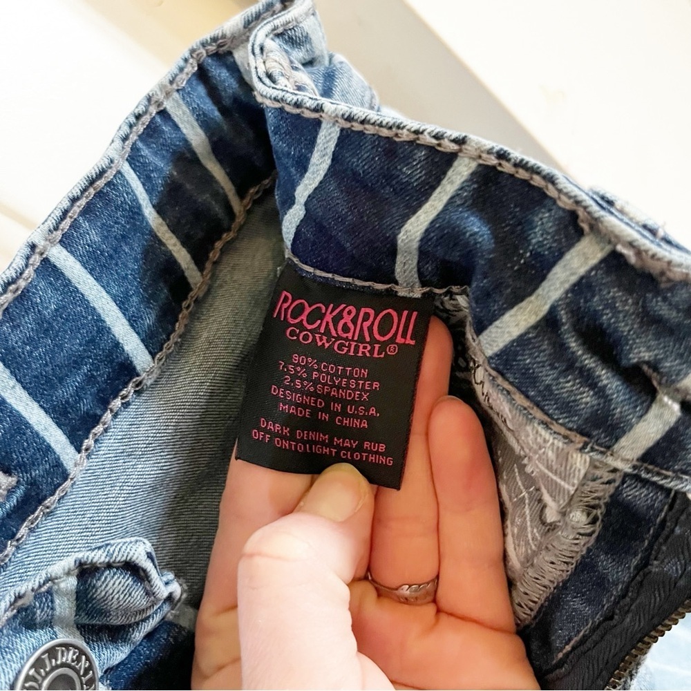 Rock and Roll Denim Pin Stripe Flare Jeans - Picture 13 of 16